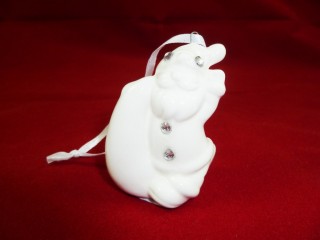 NATALE APPENDINO DECORATIVO BABBO NATALE SU LUNA