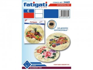 SOTTOPENTOLA MDF TONDO FATIGATI CM. 19.5
