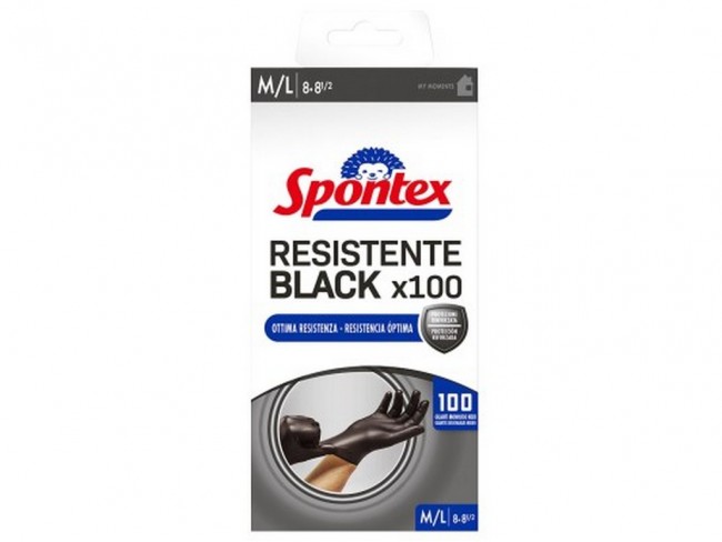 GUANTI MONOUSO IN NITRILE 100 PZ. SPONTEX MISURA M/L