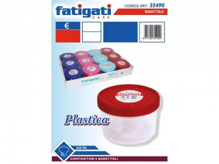 BARATTOLO PLASTICA CON TAPPO A VITE LT. 0.600