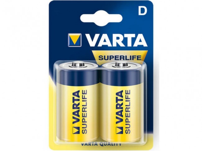 BATTERIA PILA VARTA ZINCO CARBONE  TORCIA BLISTER 2 PZ.