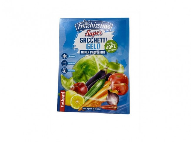 SACCHETTI FREEZER FATIGATI 40 PZ. CM. 19X28
