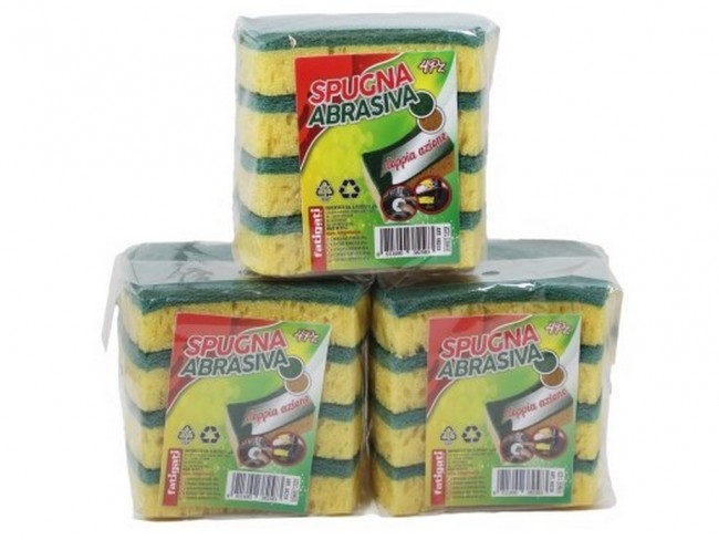 SPUGNE ABRASIVE DOPPIA AZIONE 4 PZ.
