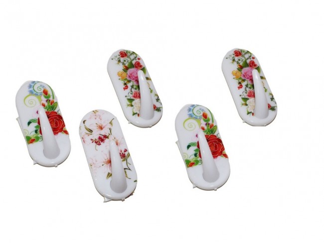 GANCI FATIGATI ADESIVI FLOWER 5 PZ.