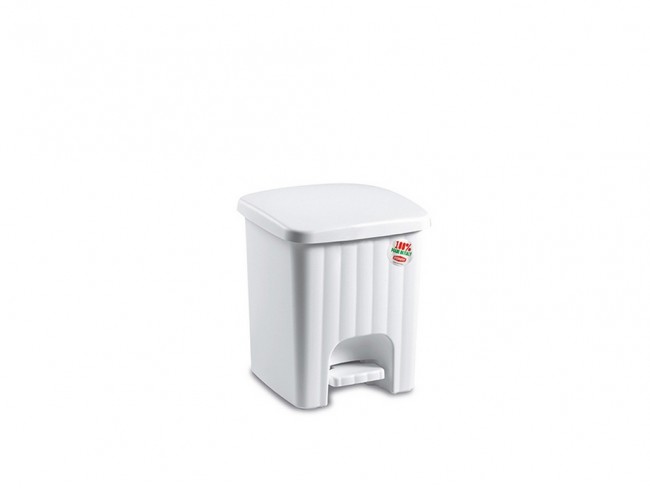 PATTUMIERA BAGNO STEFANPLAST PEDALINA LT. 4.5 BIANCO