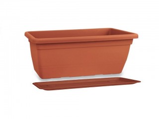 VASO PIANTE CASSETTA VECA ANTHEA CON SOTTOVASO CM. 60