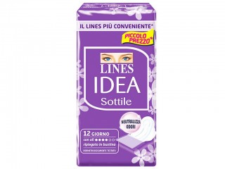 ASSORBENTI LINES IDEA SOTTILE RIPIEGATO ALI X 12