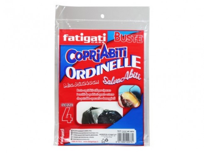 BUSTA COPRIABITI SALVA ABITI 4 PZ. CM. 65X140