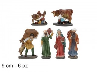 PRESEPE PERSONAGGI MESTIERI CM. 9
