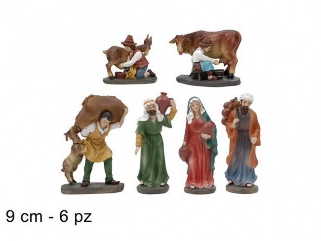PRESEPE PERSONAGGI MESTIERI CM. 9