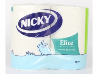 CARTA IGIENICA NICKY ELITE 4 ROTOLI