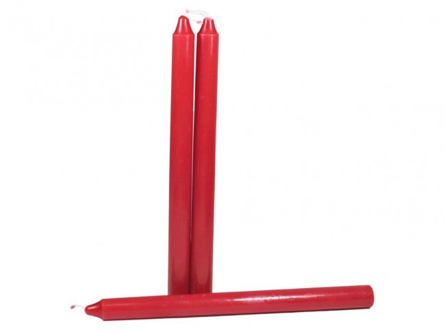 candele steariche rosse