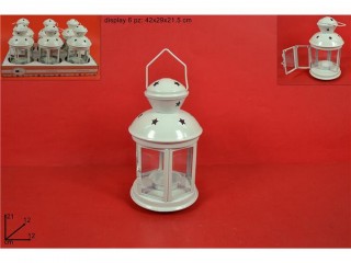 PORTACANDELA TEALIGHT LANTERNA CM. 21 BEIGE