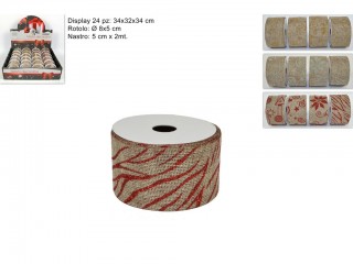 NATALE NASTRO JUTA CM. 5 X 2 MT.