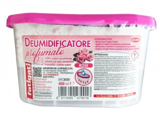DEUMIDIFICATORE VASCHETTA 400 ML. PROFUMO ROSA FATIGATI
