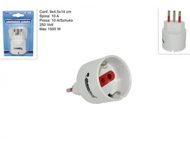 SPINA ADATTATORE SCHUKO 10 AMPERE