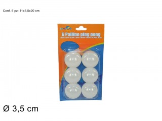 GIOCO PALLINE PING PONG 6 PZ.