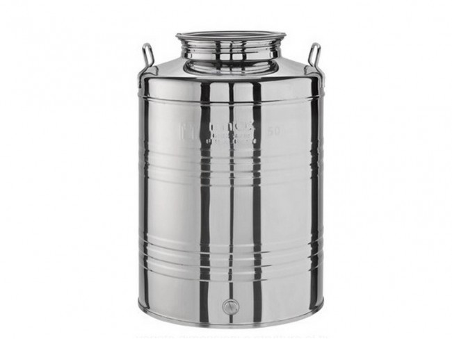FUSTO OLIO INOX 18/10 MINOX LT. 50 CON PREDISPOSIZIONE