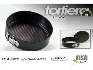 TORTIERA ANTIADERENTE APRIBILE 1 FONDO GICOS CM. 24