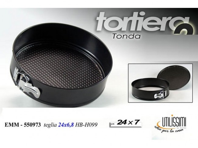 TORTIERA ANTIADERENTE APRIBILE 1 FONDO GICOS CM. 24