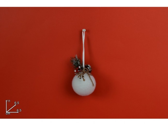 NATALE APPENDINO PALLA CON PIGNA E BACCHE