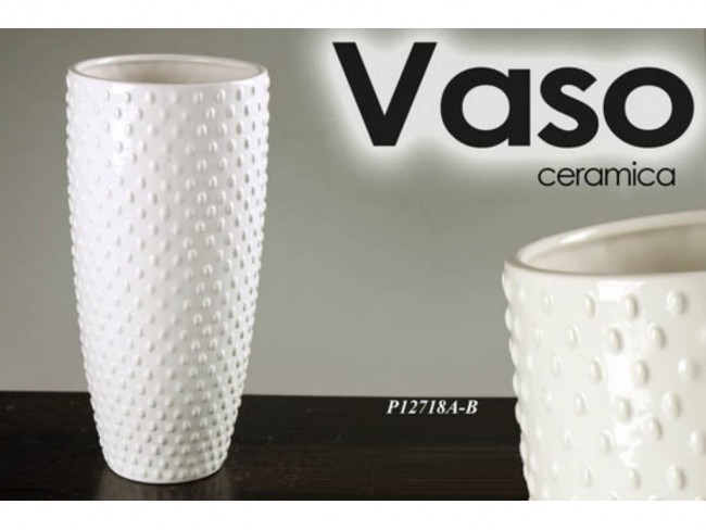 VASO FIORI GICOS BIANCO CM. 27