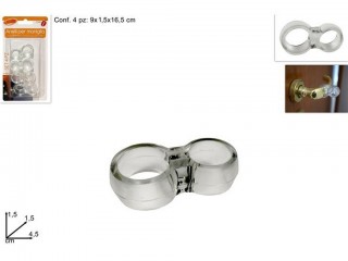 ANELLO SALVA MURO PER MANIGLIA SET 4 PZ.