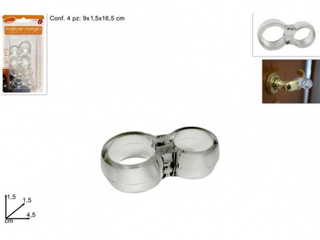 ANELLO SALVA MURO PER MANIGLIA SET 4 PZ.