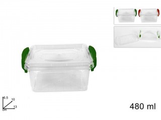 CONTENITORE PLASTICA RETTANGOLARE ML. 480 