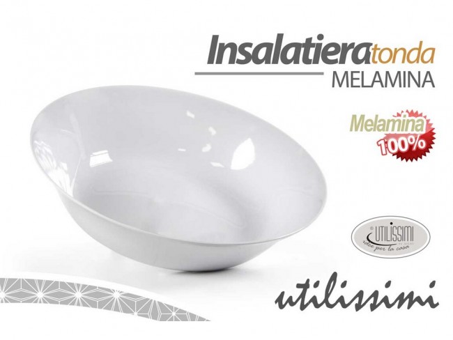 INSALATIERA MELAMINA DECORO BIANCO GICOS CM. 25