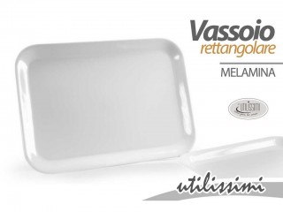 VASSOIO MELAMINA GICOS RETTANGOLARE BIANCO CM 40X29