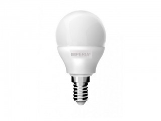 LAMPADINA IMPERIA LED E14 SFERA 6W=42W LUCE CALDA