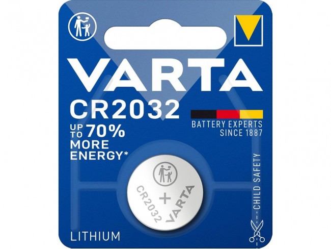 BATTERIA PILA VARTA LITIO BOTTONE CR2032 