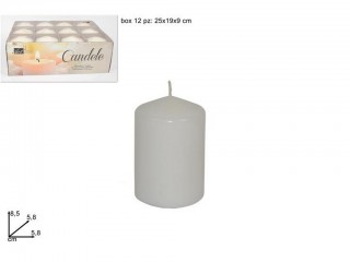 CANDELA CILINDRO BIANCO CM. 5.8X8.5