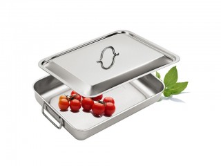 TEGLIA LASAGNERA INOXRIV CON COPERCHIO LOVE STORY CM. 35