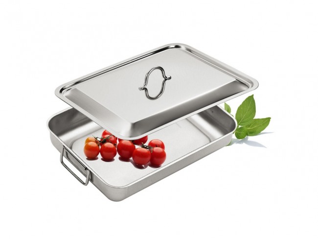 TEGLIA LASAGNERA INOXRIV CON COPERCHIO LOVE STORY CM. 35