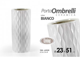 PORTAOMBRELLI GICOS CERAMICA COLORE BIANCO CM 50