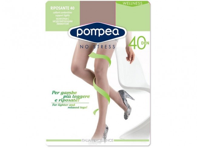 POMPEA COLLANT RIPOSANTE 40 POLVERE DORATA TAGLIA XL