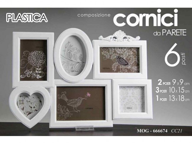 PORTAFOTO GICOS PLASTICA 6 POSTI