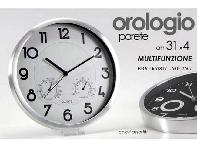 OROLOGIO DA PARETE GICOS TONDO CON TERMOMETRO CM 31