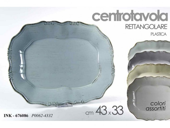 CENTROTAVOLA GICOS PLASTICA RETTANGOLARE CM. 43X33