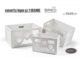 CASSETTA LEGNO GICOS CUORI ART. 672248 GRANDE