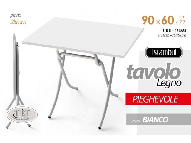 TAVOLO FORMICA GICOS CM. 60X90 BIANCO