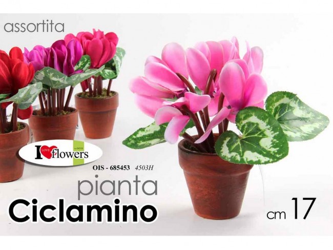 PIANTINA FIORI ARTIFICIALI PICCOLA GICOS CICLAMINO CM. 17