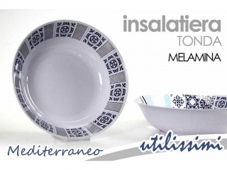 INSALATIERA MELAMINA DECORO MEDITERRANEO GICOS CM. 30