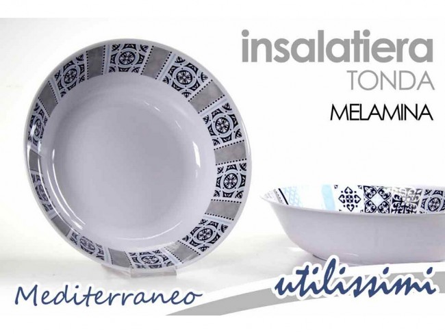 INSALATIERA MELAMINA DECORO MEDITERRANEO GICOS CM. 30