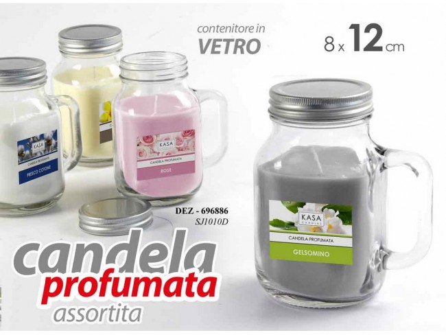 CANDELA PROFUMATA BICCHIERE CON MANICO CM. 7.6X12.6 GICOS