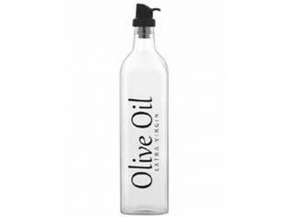 OLIERA VETRO BORELLA DECORATA CON TAPPO LT. 0.750