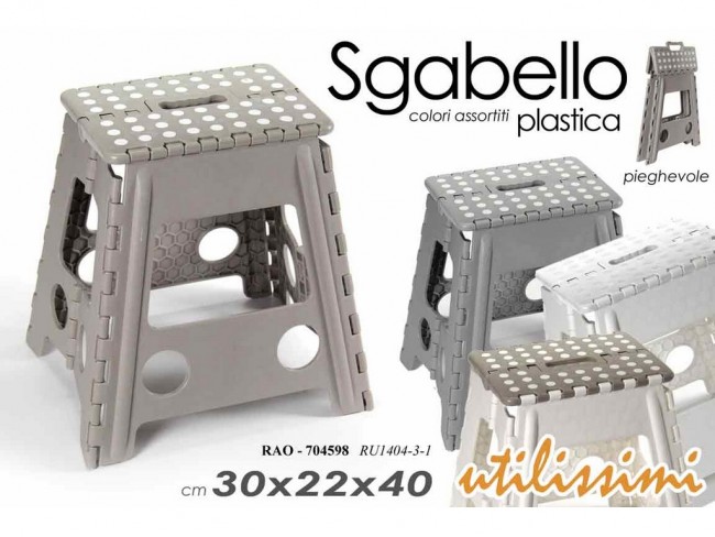 SGABELLO PLASTICA PIEGHEVOLE GICOS ALTO CM. 40