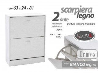 SCARPIERA LEGNO 2 ANTE GICOS CM 63X24X81
